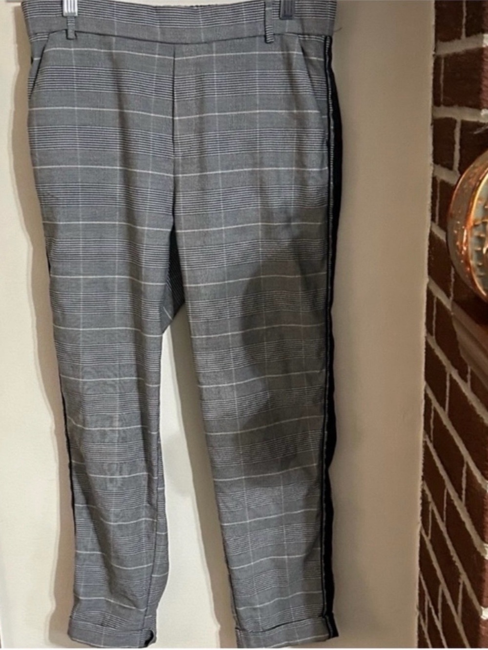 NWT ZARA women's size medium houndstooth trousers